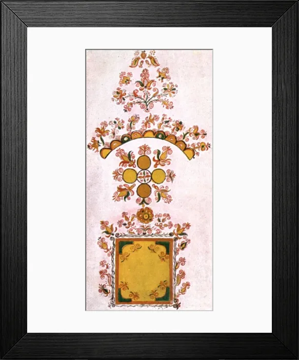 Framed Print : Room painting, Moravia, Czechoslovakia, (1928). Creator: Unknown Framed Print : Room painting, Moravia, Czechoslovakia, (1928). Creator: Unknown