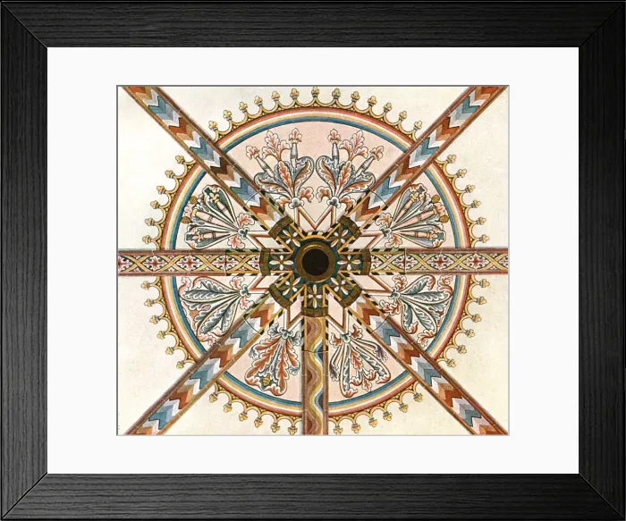 Framed Print : Painted decoration in the Cathedral, Limburg an der Lahn, Germany, (1928). Creator: Unknown Framed Print : Painted decoration in the Cathedral, Limburg an der Lahn, Germany, (1928). Creator: Unknown