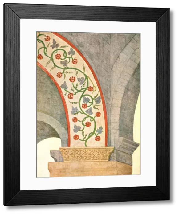 Framed Print : Decoration in St John the Baptist church, Grandson, Vaud, Switzerland, (1928). Creator: Unknown Framed Print : Decoration in St John the Baptist church, Grandson, Vaud, Switzerland, (1928). Creator: Unknown