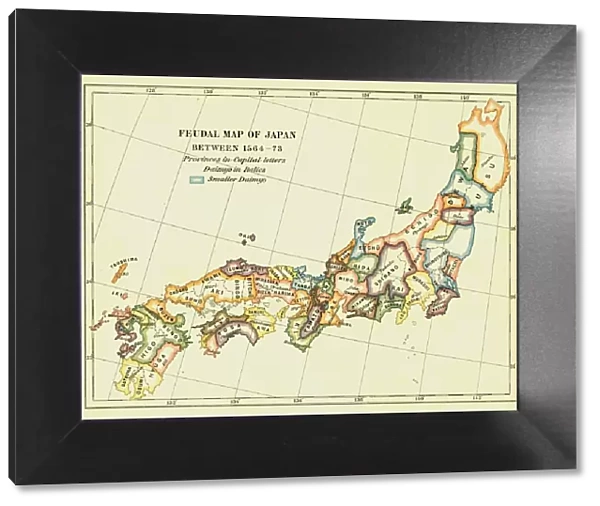 Feudal Map of Japan between 1564 -73, (1903). Creator: Unknown