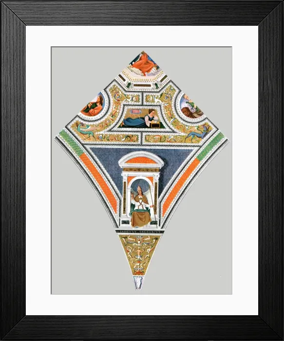 Framed Print : Painted decoration in the church of Santa Maria del Popolo, Rome, Italy, (1928). Creator: Unknown Framed Print : Painted decoration in the church of Santa Maria del Popolo, Rome, Italy, (1928). Creator: Unknown