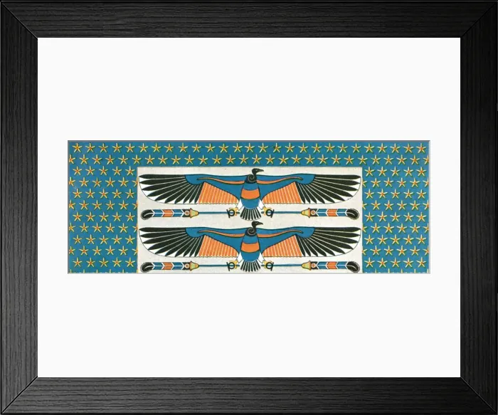 Framed Print : Detail of ceiling painting in the tomb of Bekenranef at Sakkara, Egypt, (1928). Creator: Unknown Framed Print : Detail of ceiling painting in the tomb of Bekenranef at Sakkara, Egypt, (1928). Creator: Unknown