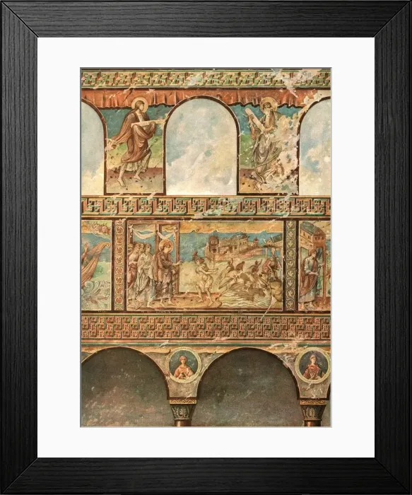 Framed Print : Mural paintings in the Church of St. George, Oberzell, Reichenau, Germany, (1928) Framed Print : Mural paintings in the Church of St. George, Oberzell, Reichenau, Germany, (1928)