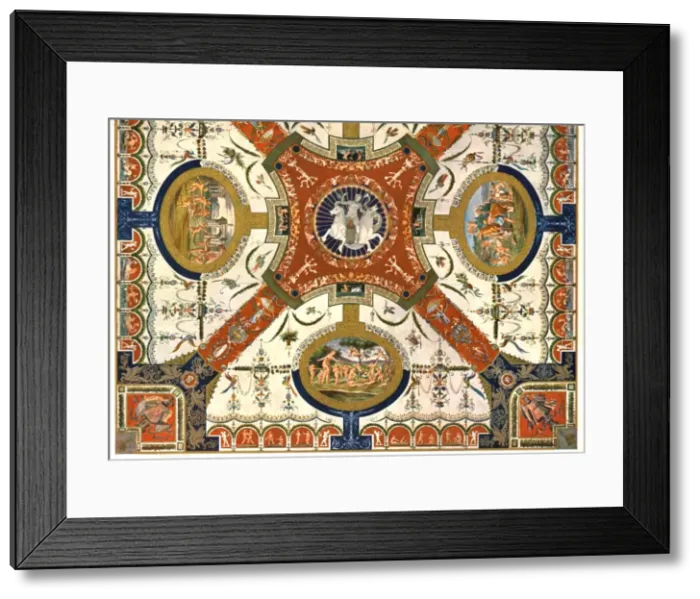 Framed Print : Decoration in the Villa Madama, Rome, Italy, (1928). Creator: Unknown Framed Print : Decoration in the Villa Madama, Rome, Italy, (1928). Creator: Unknown