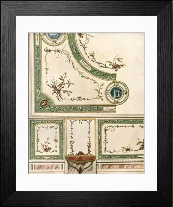 Framed Print : Design for ceiling decoration, Italy, (1928). Creator: Unknown Framed Print : Design for ceiling decoration, Italy, (1928). Creator: Unknown