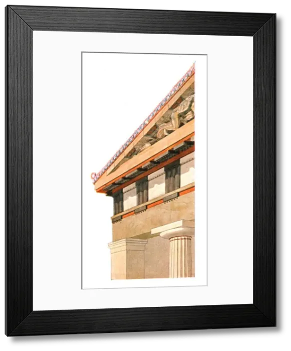 Framed Print : Corner of the pediment of the old Temple of Athena on the Acropolis at Athens, Greece, (1928) Framed Print : Corner of the pediment of the old Temple of Athena on the Acropolis at Athens, Greece, (1928)