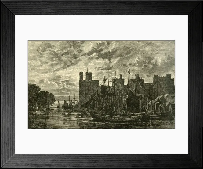 Framed Print : Carnarvon Castle, 1898. Creator: Unknown Framed Print : Carnarvon Castle, 1898. Creator: Unknown