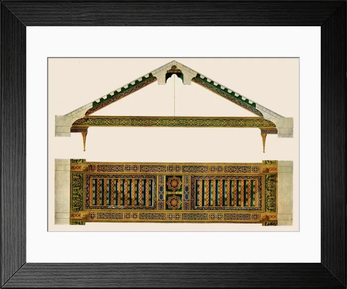 Framed Print : Wooden ceiling in the nave of Monreale Cathedral, Palermo, Sicily, Italy, (1928). Creator: Unknown