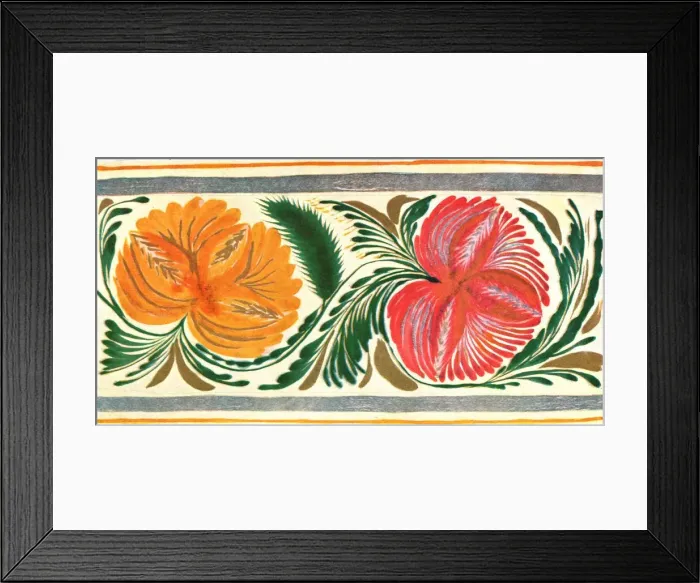 Framed Print : Floral design, Ukraine, 1925, (1928). Creator: Unknown Framed Print : Floral design, Ukraine, 1925, (1928). Creator: Unknown