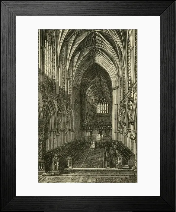 Framed Print : Lichfield Cathedral (Interior, looking West), 1898. Creator: Unknown Framed Print : Lichfield Cathedral (Interior, looking West), 1898. Creator: Unknown