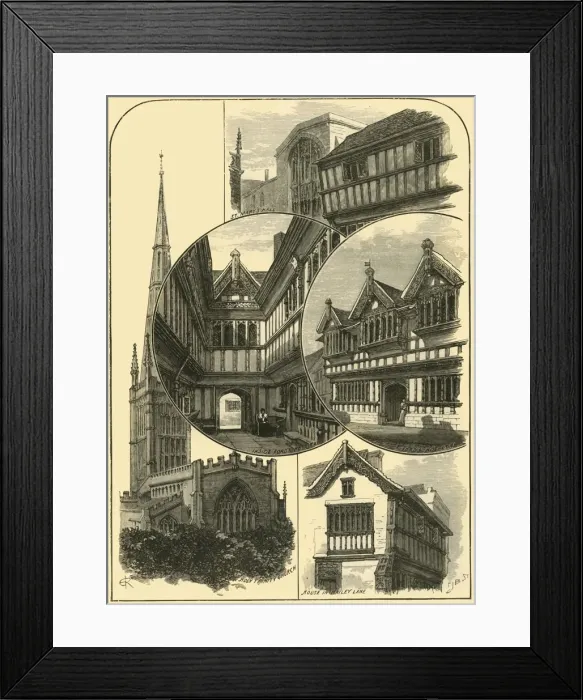 Framed Print : Views in Coventry, 1898. Creator: Unknown Framed Print : Views in Coventry, 1898. Creator: Unknown