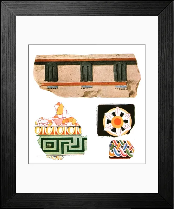 Framed Print : Fragments of decoration from Delos, Greece, (1928). Creator: Unknown Framed Print : Fragments of decoration from Delos, Greece, (1928). Creator: Unknown