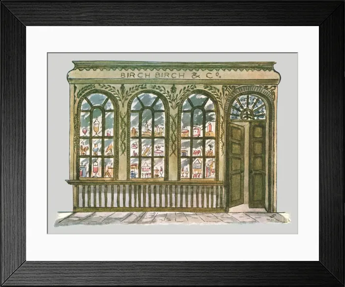 Framed Print : Birchs shop front, City of London, (1928). Creator: Unknown Framed Print : Birchs shop front, City of London, (1928). Creator: Unknown