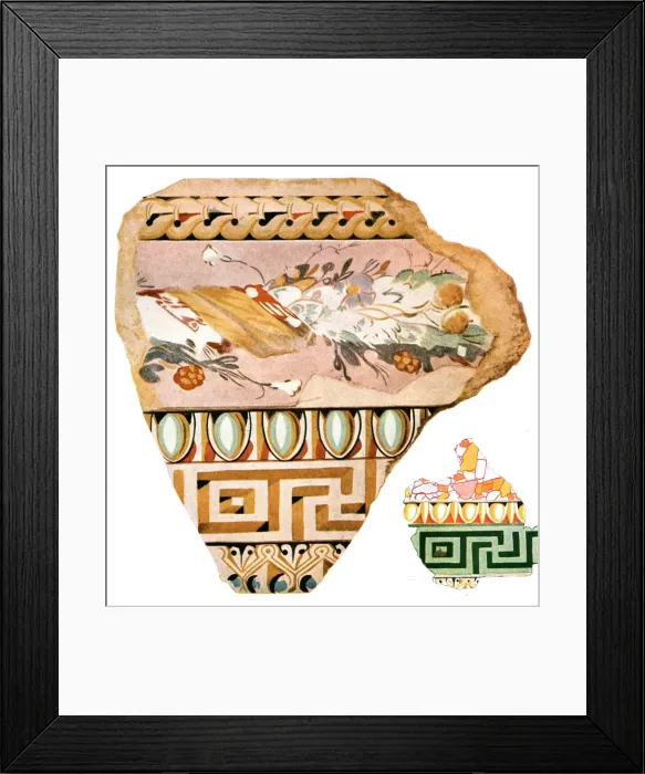 Framed Print : Fragments of decoration from Delos, Greece, (1928). Creator: Unknown Framed Print : Fragments of decoration from Delos, Greece, (1928). Creator: Unknown