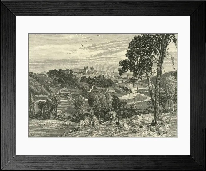 Framed Print : Exter, from Exwick Fields, 1898. Creator: Unknown