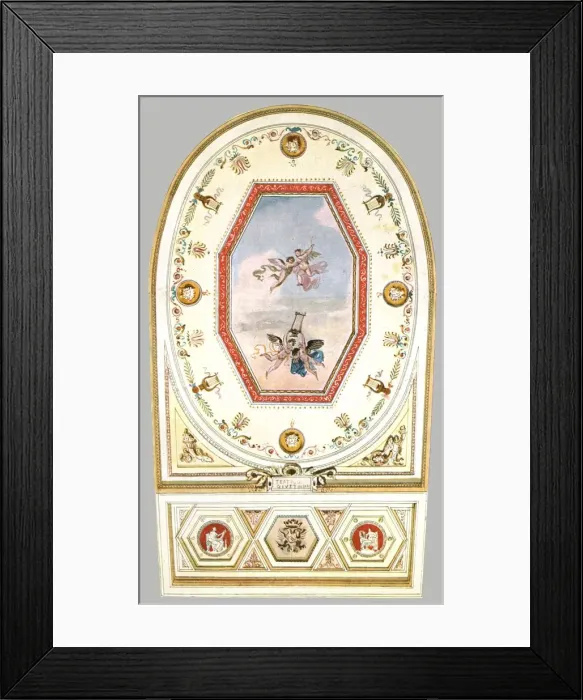 Framed Print : Design for a ceiling in a theatre, Italy, (1928). Creator: Unknown Framed Print : Design for a ceiling in a theatre, Italy, (1928). Creator: Unknown