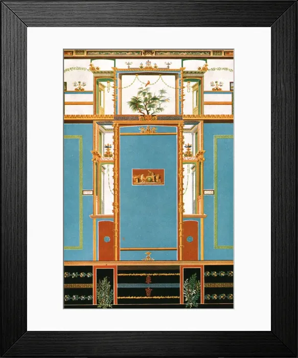 Framed Print : Wall decoration, Pompeii, Italy, (1928). Creator: Unknown Framed Print : Wall decoration, Pompeii, Italy, (1928). Creator: Unknown