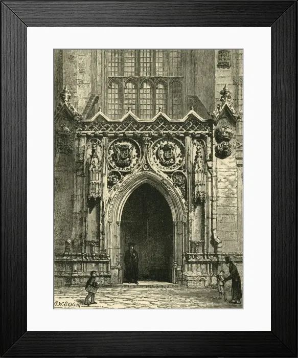 Framed Print : Doorway of Kings College Chapel, 1898. Creator: Unknown Framed Print : Doorway of Kings College Chapel, 1898. Creator: Unknown