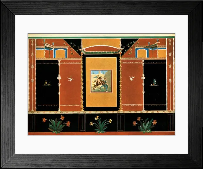 Framed Print : Wall decoration, Pompeii, Italy, (1928). Creator: Unknown Framed Print : Wall decoration, Pompeii, Italy, (1928). Creator: Unknown