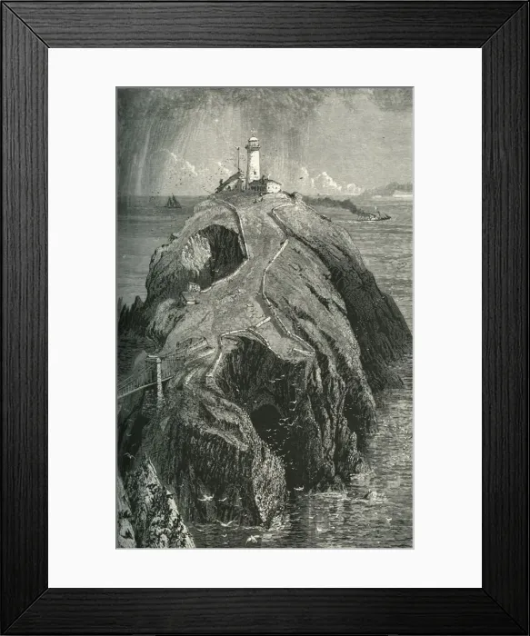 Framed Print : South Stack Lighthouse, Holyhead, c1870 Framed Print : South Stack Lighthouse, Holyhead, c1870