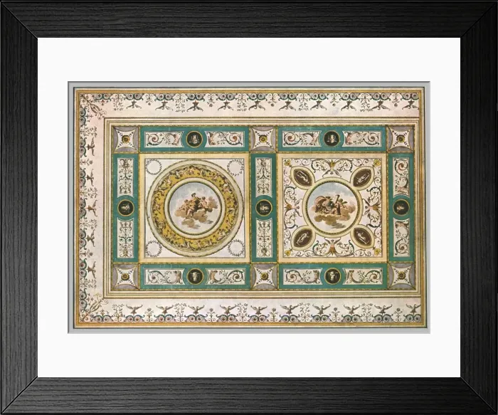 Framed Print : Design for a ceiling in a living-room, Italy, (1928). Creator: Unknown Framed Print : Design for a ceiling in a living-room, Italy, (1928). Creator: Unknown