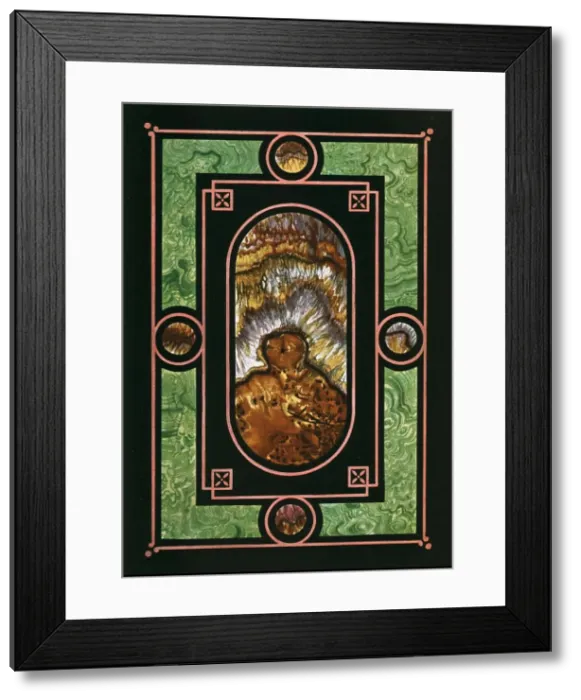 Framed Print : Design with faux marbling, Paris, France, (1928). Creator: Unknown Framed Print : Design with faux marbling, Paris, France, (1928). Creator: Unknown