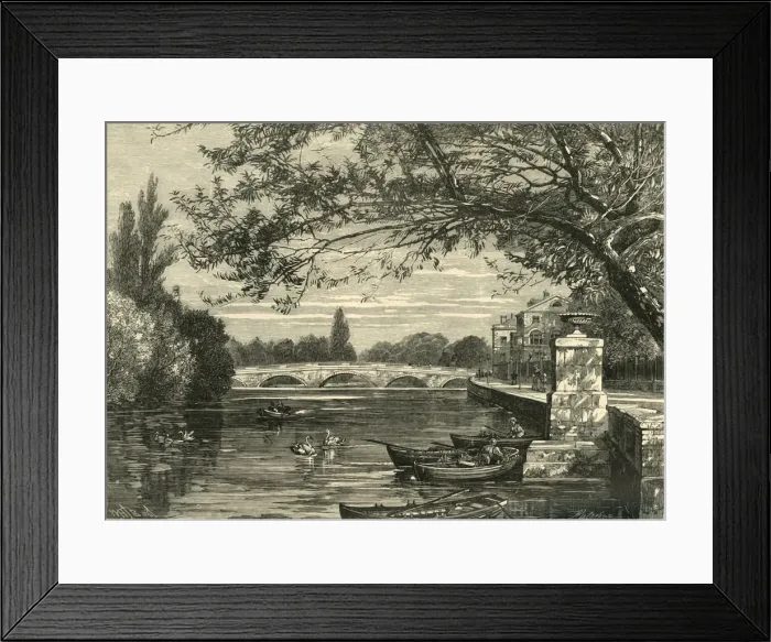 Framed Print : Bridge Over the Ouse, Bedford, 1898. Creator: Unknown Framed Print : Bridge Over the Ouse, Bedford, 1898. Creator: Unknown