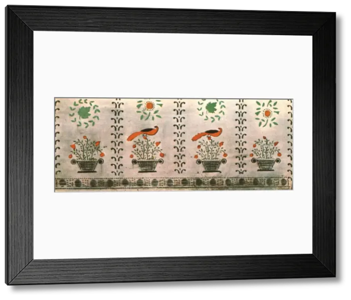 Framed Print : Mural painting in the Grant Family House, Saco, Maine, USA, (1928). Creator: Unknown Framed Print : Mural painting in the Grant Family House, Saco, Maine, USA, (1928). Creator: Unknown