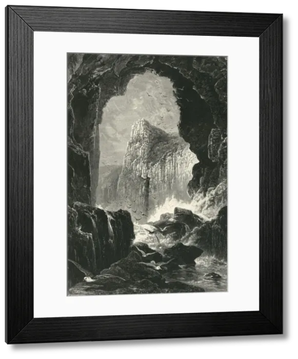 Framed Print : The Lydstep Caverns (South Wales), c1870 Framed Print : The Lydstep Caverns (South Wales), c1870