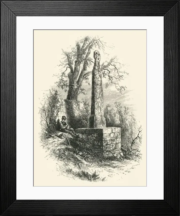Framed Print : Cross at Carew, c1870 Framed Print : Cross at Carew, c1870