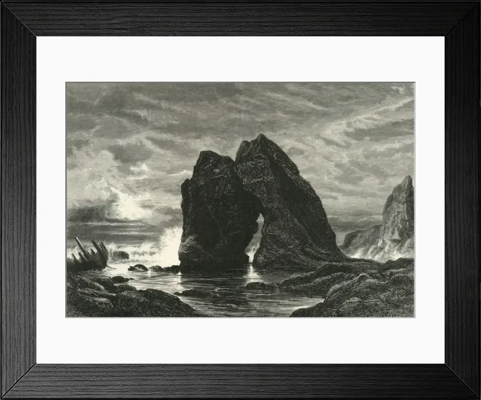 Framed Print : Freshwater Bay, Isle of Wight, c1870 Framed Print : Freshwater Bay, Isle of Wight, c1870