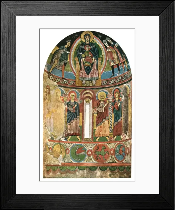 Framed Print : Fresco in the church of Santa Maria de Taüll, Catalonia, Spain, (1928). Creator: Unknown Framed Print : Fresco in the church of Santa Maria de Taüll, Catalonia, Spain, (1928). Creator: Unknown