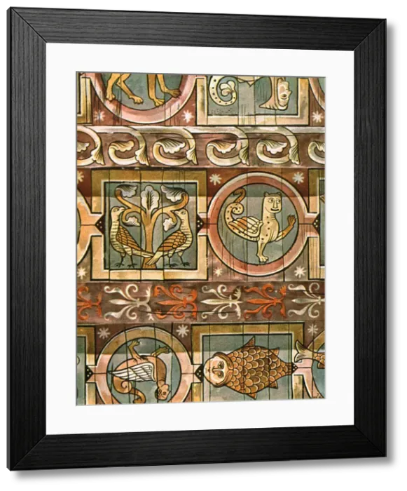 Framed Print : Bestiary ceiling, Metz, France, (1928). Creator: Unknown Framed Print : Bestiary ceiling, Metz, France, (1928). Creator: Unknown