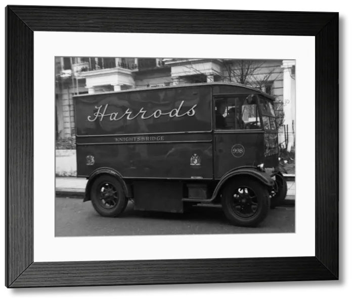 Framed Print : 1939 Harrods electric van. Creator: Unknown Framed Print : 1939 Harrods electric van. Creator: Unknown