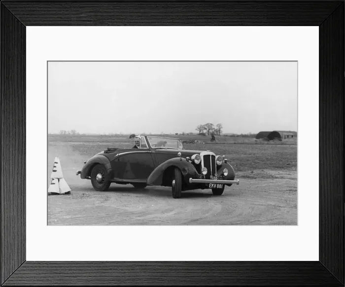 Framed Print : Daimler DB18 prototype on 1956 Thames Estuary Automobile Club Southend Rally. Creator: Unknown Framed Print : Daimler DB18 prototype on 1956 Thames Estuary Automobile Club Southend Rally. Creator: Unknown