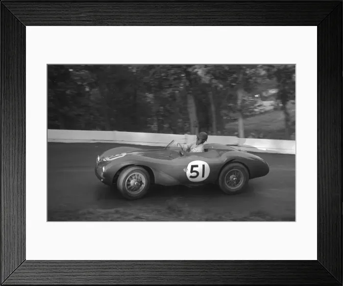 Framed Print : Aston Martin DB3S, Dennis Poore, Prescott hill climb 1954. Creator: Unknown Framed Print : Aston Martin DB3S, Dennis Poore, Prescott hill climb 1954. Creator: Unknown