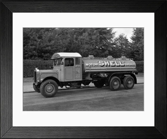 Framed Print : 1929 Thornycroft Shell petrol tanker. Creator: Unknown