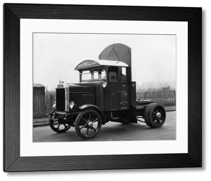 Framed Print : 1928 Scammell tractor for Shell. Creator: Unknown Framed Print : 1928 Scammell tractor for Shell. Creator: Unknown