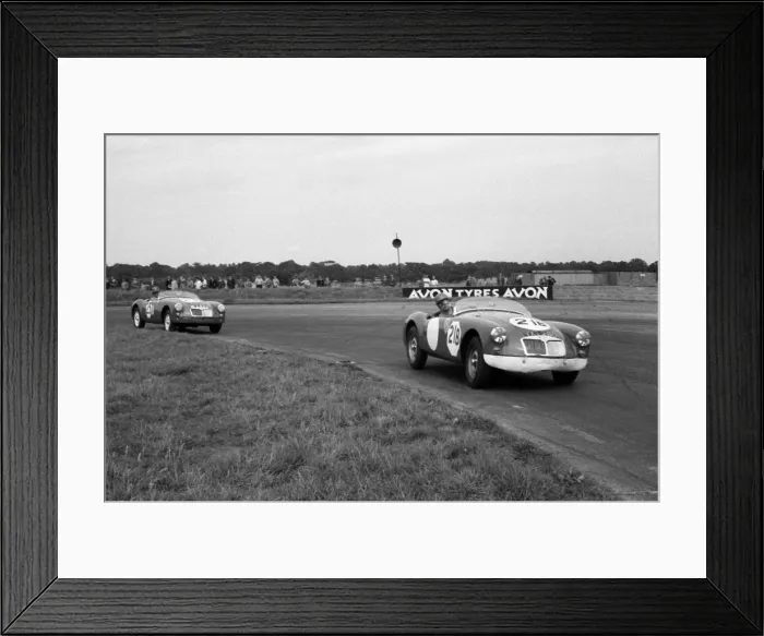 Framed Print : MGA Twin Cam, Dixon. 1959 Silverstone 6 hour. Creator: Unknown Framed Print : MGA Twin Cam, Dixon. 1959 Silverstone 6 hour. Creator: Unknown