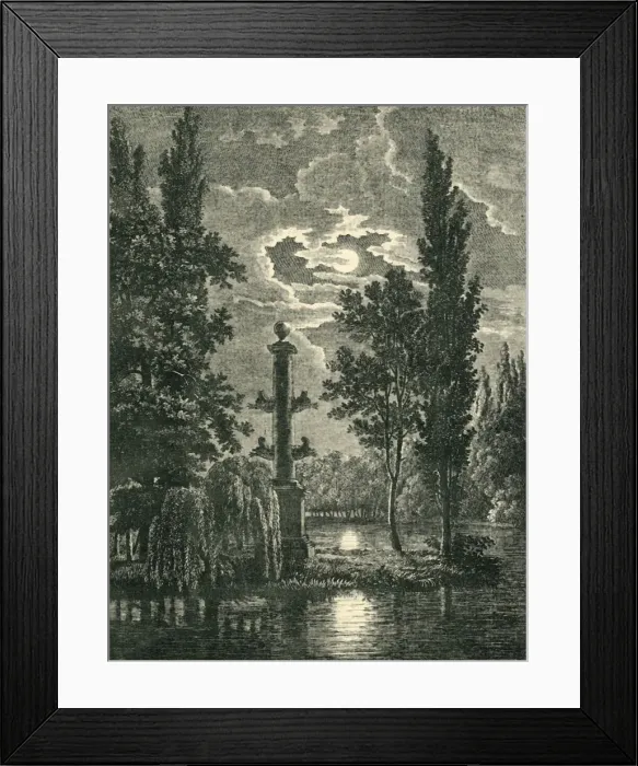 Framed Print : Rostral column in the gardens of the Chateau de Mereville, Essonne, France, (1903) Framed Print : Rostral column in the gardens of the Chateau de Mereville, Essonne, France, (1903)