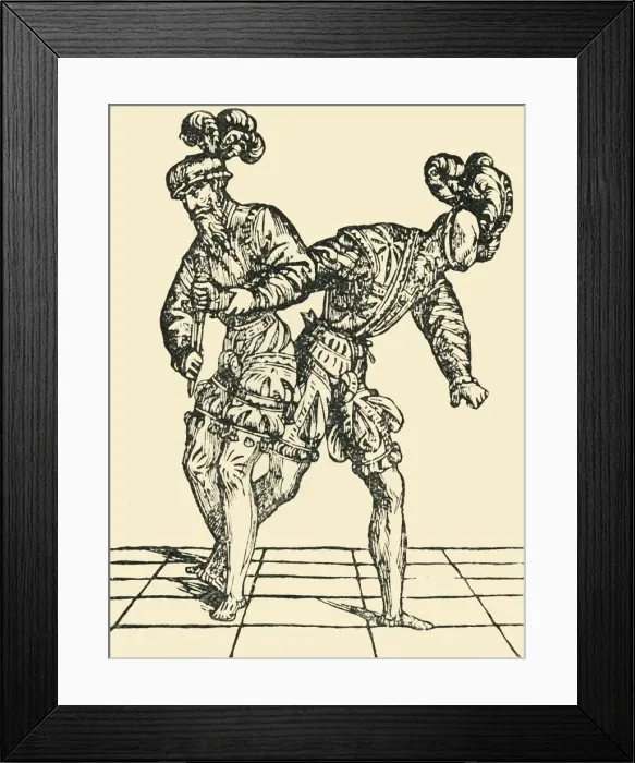 Framed Print : Disarmament against the dagger, c1536, (1903). Creator: Unknown Framed Print : Disarmament against the dagger, c1536, (1903). Creator: Unknown