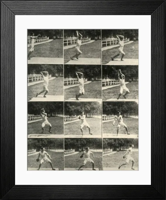 Framed Print : Throwing the discus without turning, 1908. Creator: Unknown Framed Print : Throwing the discus without turning, 1908. Creator: Unknown