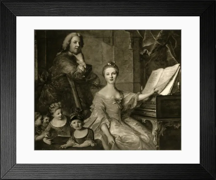 Framed Print : Jean-Marc Nattier and his family, 1730-1762, (1903). Creator: Unknown Framed Print : Jean-Marc Nattier and his family, 1730-1762, (1903). Creator: Unknown