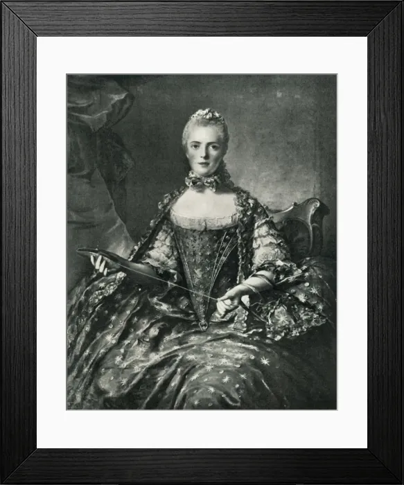 Framed Print : Madame Adelaide tatting, 1756, (1903). Creator: Unknown Framed Print : Madame Adelaide tatting, 1756, (1903). Creator: Unknown