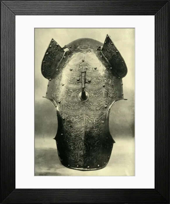 Framed Print : Chamfron belonging to Alof de Wignacourt, late 16th century, (1908). Creator: Unknown Framed Print : Chamfron belonging to Alof de Wignacourt, late 16th century, (1908). Creator: Unknown