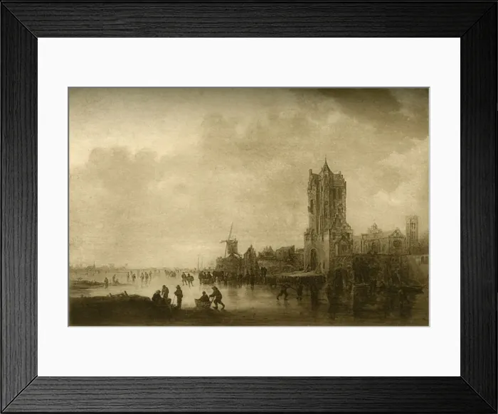 Framed Print : Winter on the ice, 1645, (1908). Creator: Unknown Framed Print : Winter on the ice, 1645, (1908). Creator: Unknown