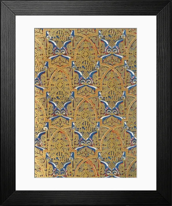 Framed Print : Ornament in panels on the Walls, Hall of the Ambassadors, 1907. Creator: Unknown Framed Print : Ornament in panels on the Walls, Hall of the Ambassadors, 1907. Creator: Unknown