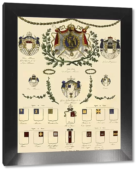 Arms of the French Empire and of the imperial nobility, 1806, (1921). Creator: Unknown
