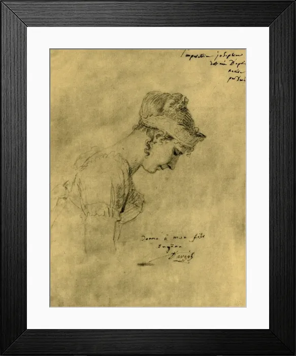Framed Print : Sketch of Josephine at Napoleons coronation, 2 December 1804, (1921) Framed Print : Sketch of Josephine at Napoleons coronation, 2 December 1804, (1921)