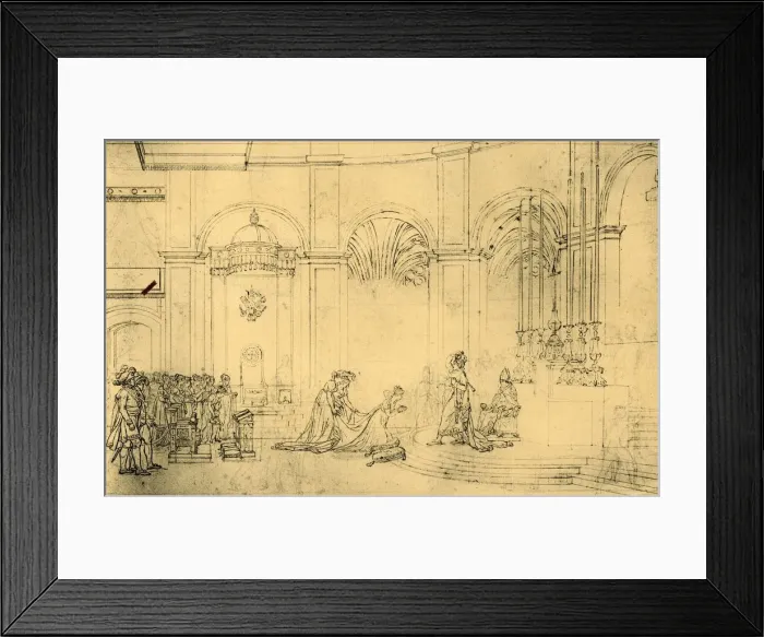 Framed Print : Sketch for The Coronation of Napoleon, c1807, (1921). Creator: Jacques-Louis David Framed Print : Sketch for The Coronation of Napoleon, c1807, (1921). Creator: Jacques-Louis David